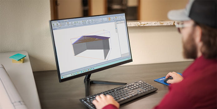 Designer building truss plans on the computer