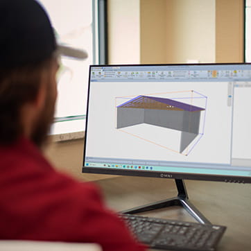 Designer building truss plans on the computer